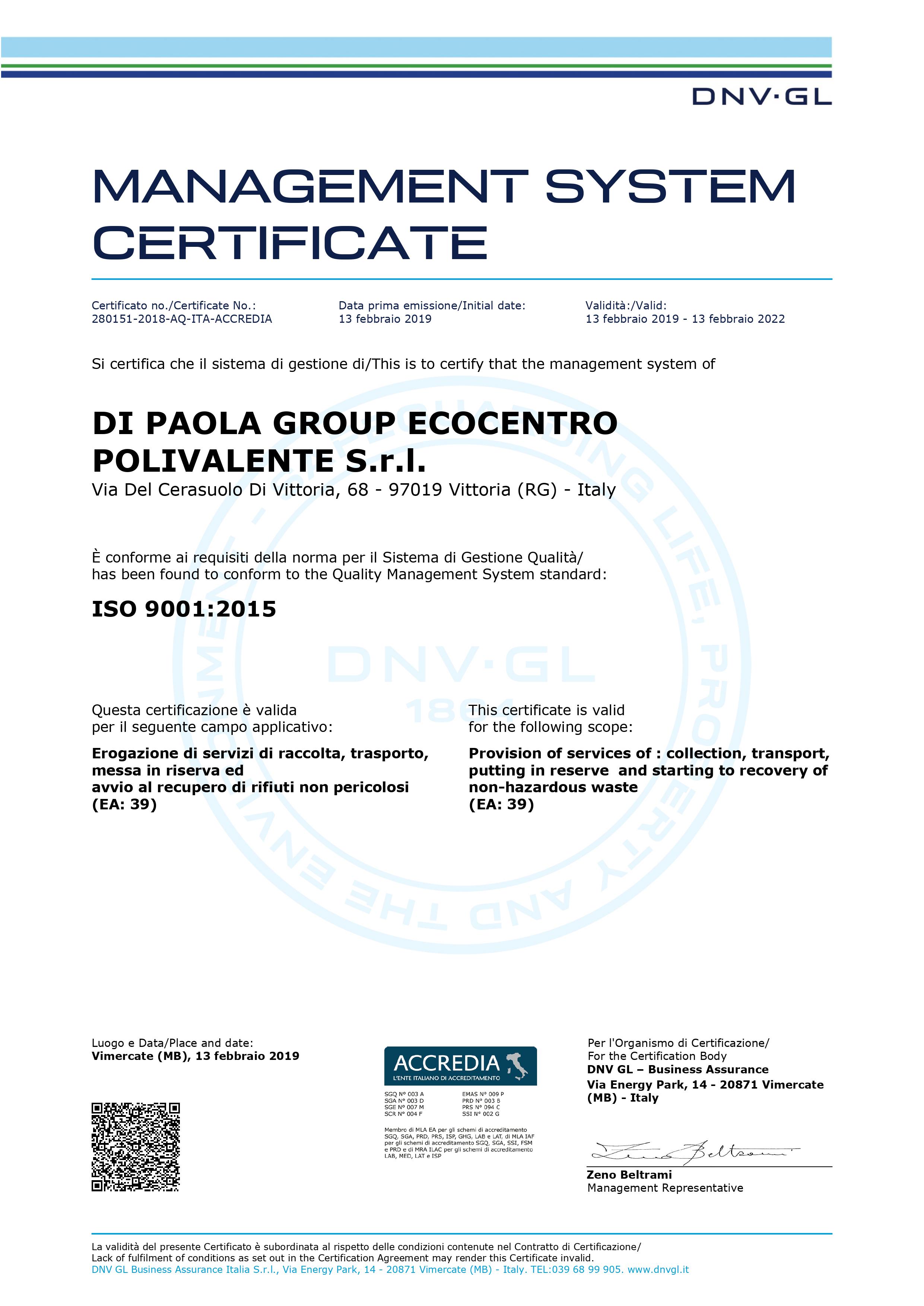 CERTIFICATO_DI_PAOLA_GROUP_ECOCENTRO_POLIVALENTE_S.R.L._ISO_9001_2019-03-11